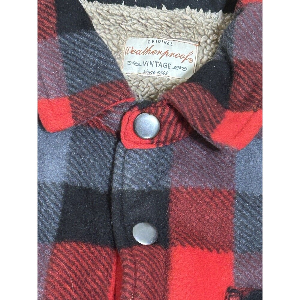 Original Weatherproof Vintage Jacket Red Plaid Size 14-16 Unisex youth - Picture 3 of 7
